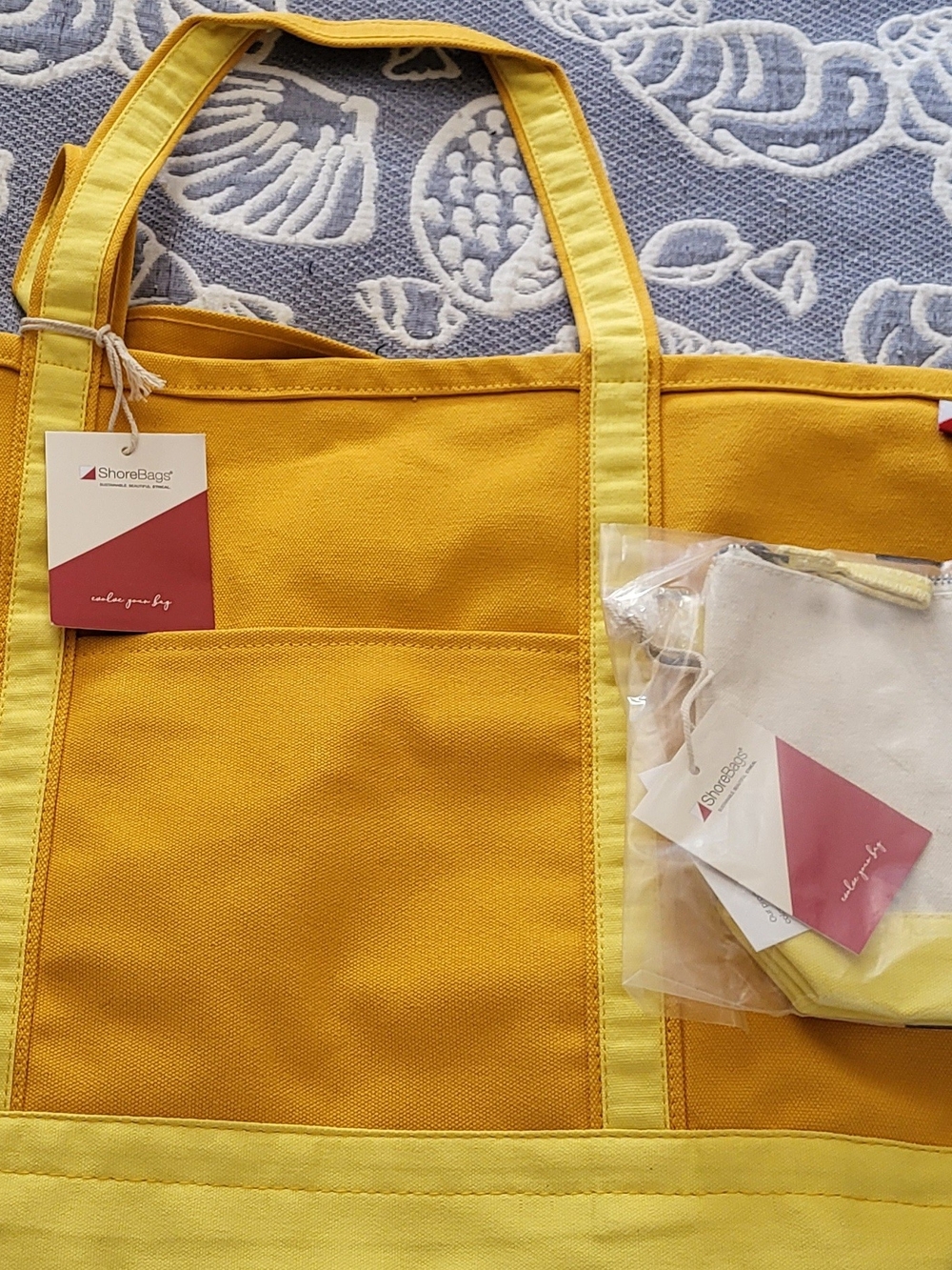 ShoreBags Yellow Canvas Tote - Bright Yellow